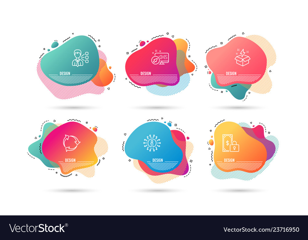 Dynamic timeline set recycle third party vector image Dynamic timeline set recycle third party
