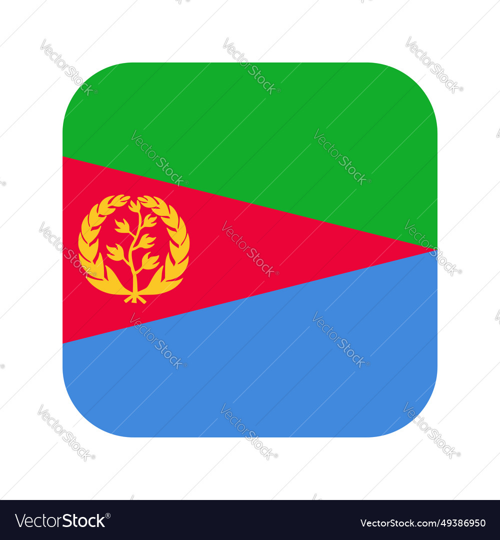 Eritrea flag simple for independence day vector image Eritrea flag simple for independence day