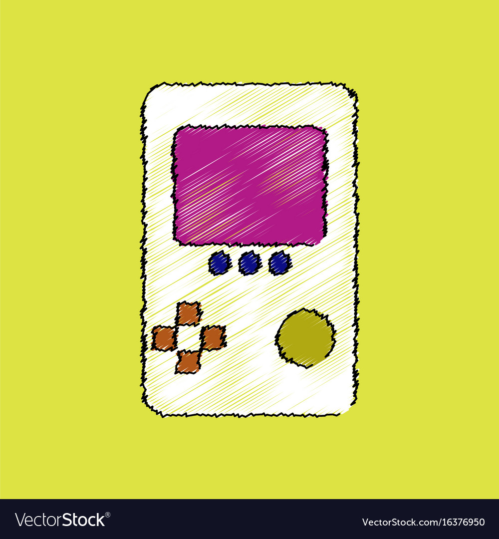 Flat shading style icon tetris portable game