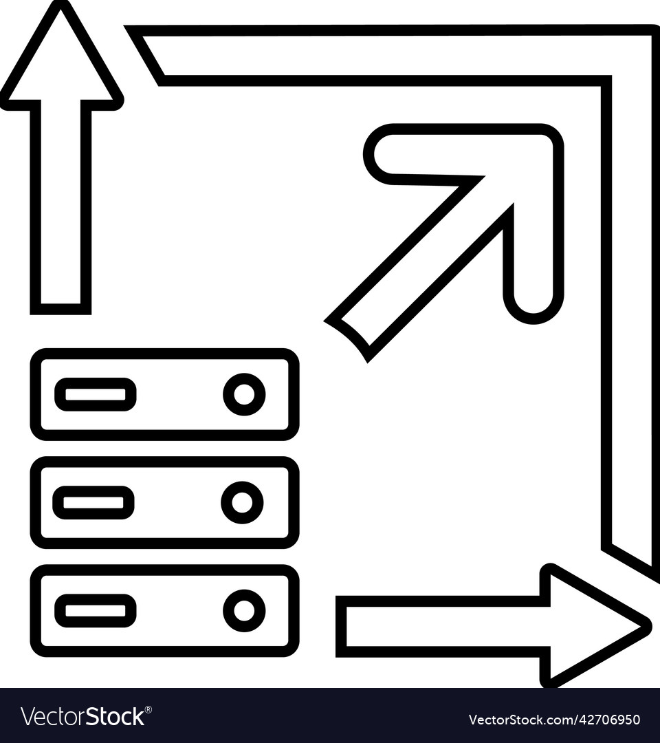 Flexibility scalability line icon outline
