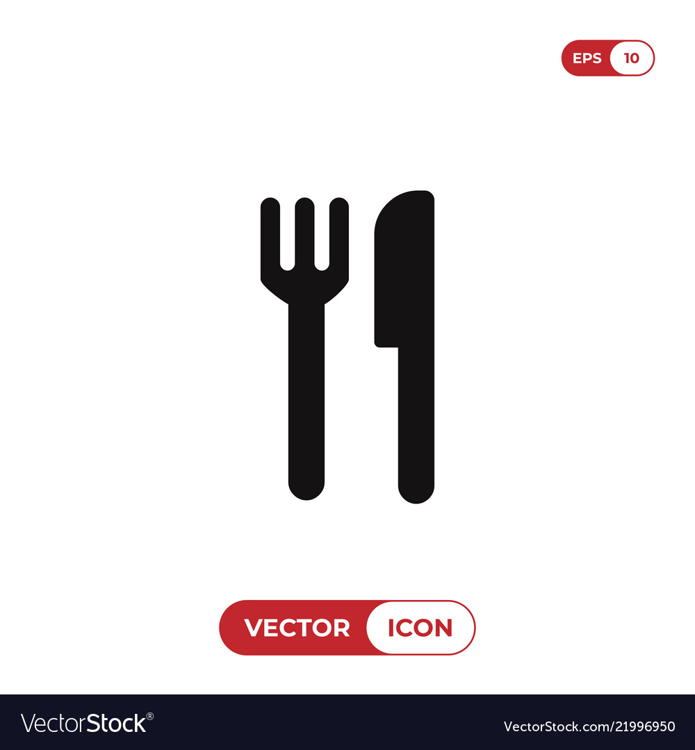 Fork and knife icon Royalty Free Vector Image - VectorStock