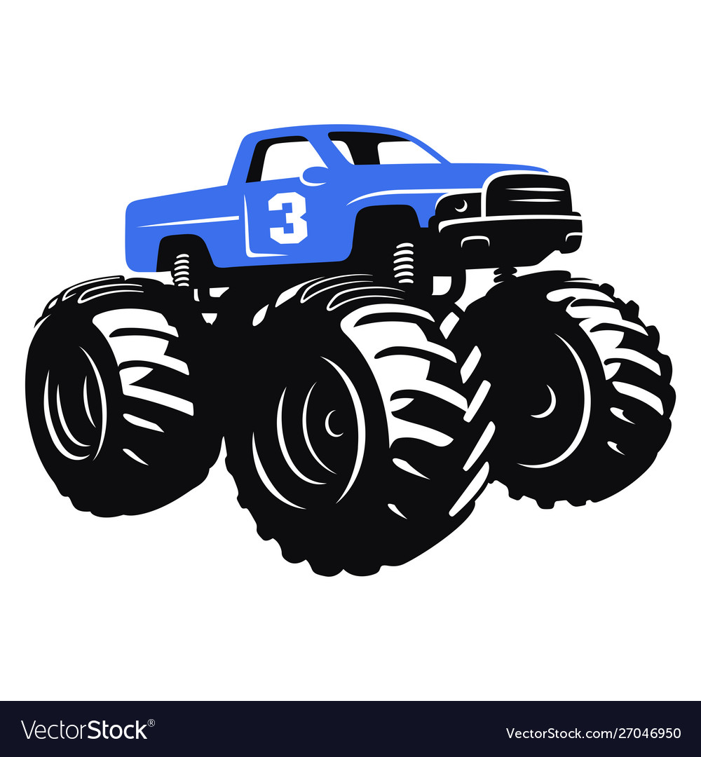 Cartoon monster truck Royalty Free Vector Image