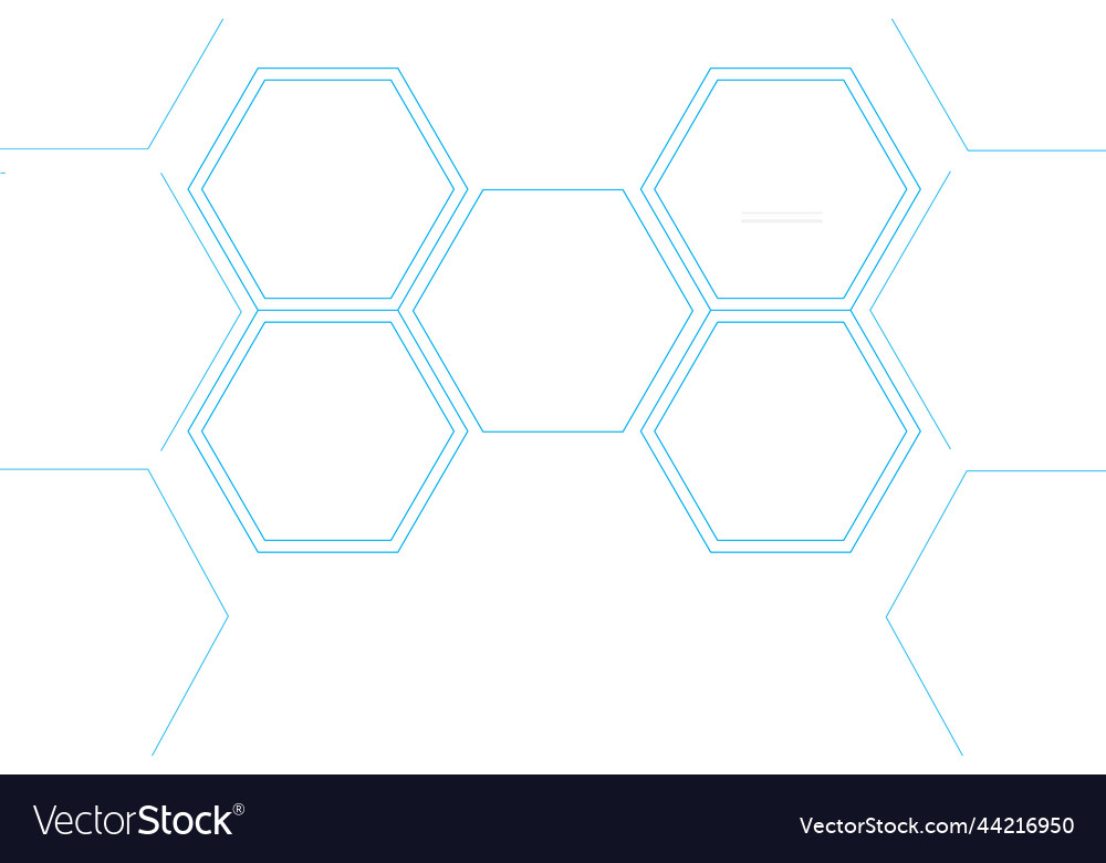 Plentiful hexagon and line loaded inside empty Vector Image Plentiful hexagon and line loaded inside empty