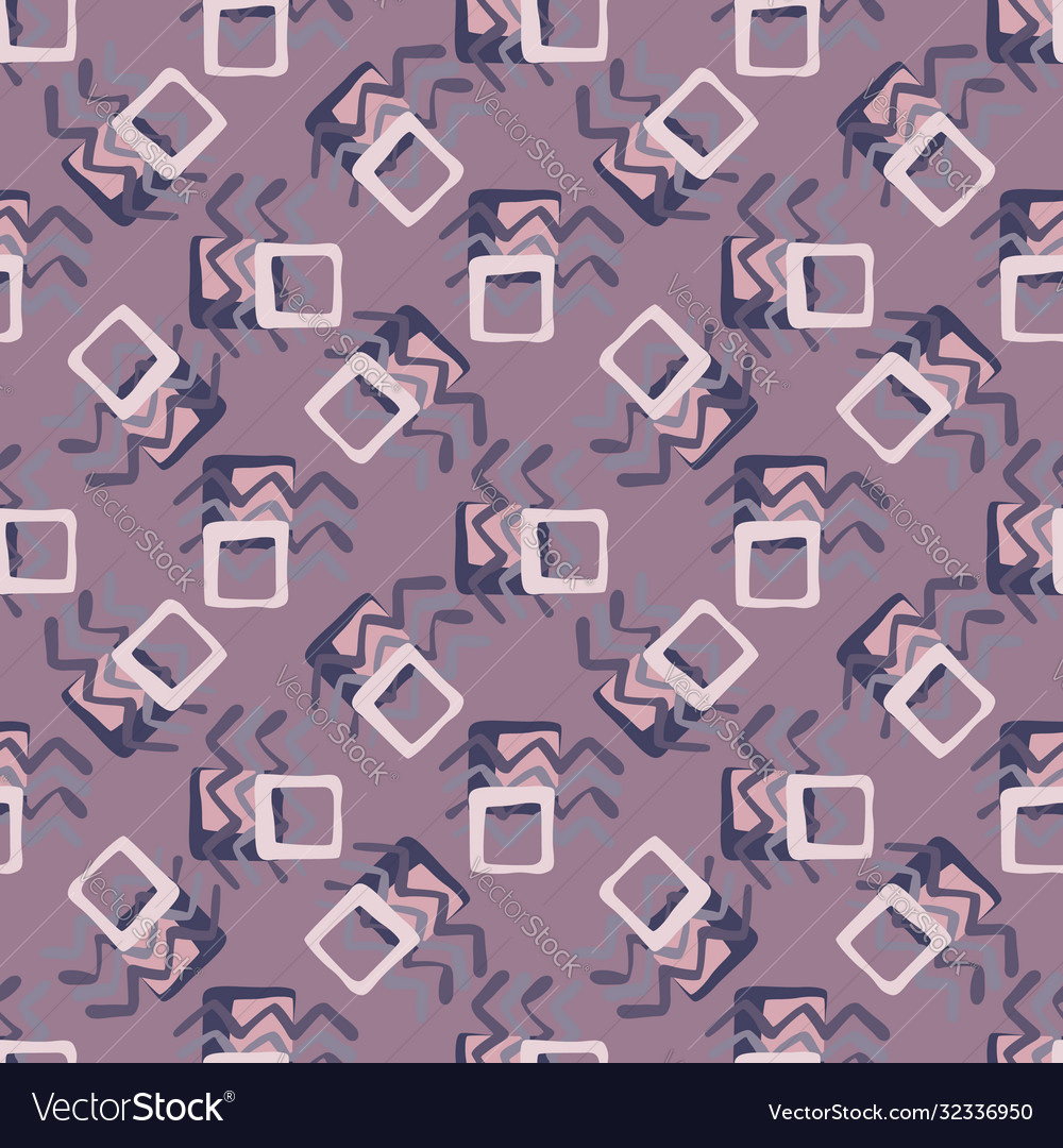 Random abstract pattern with squares and zigzag Vector Image
