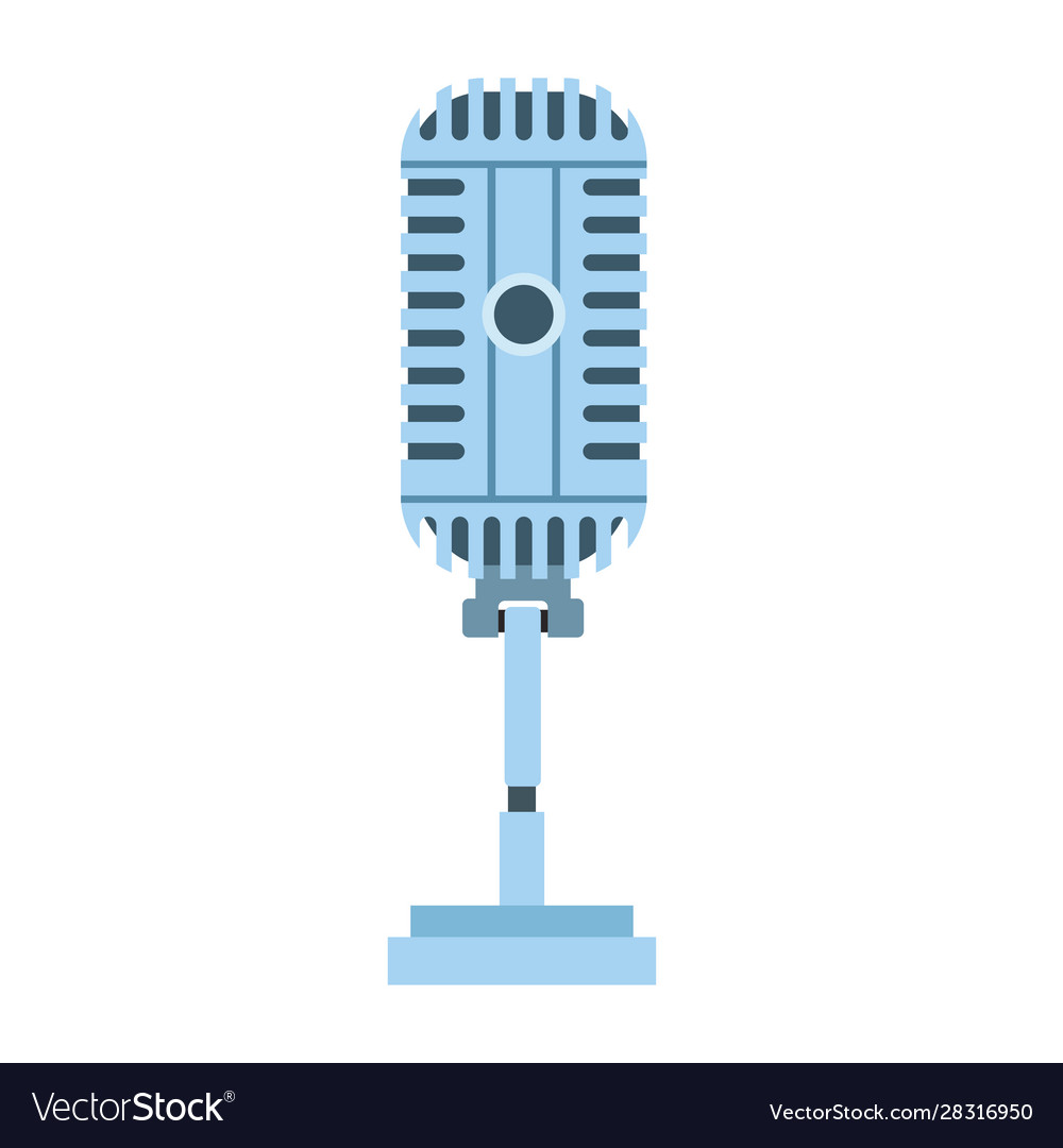 Retro microphone with cord icon