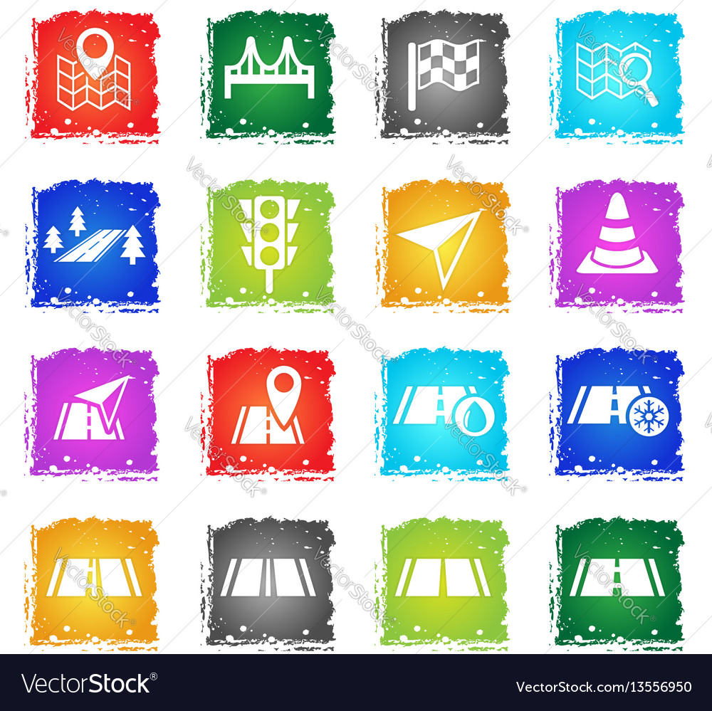 Road icon set