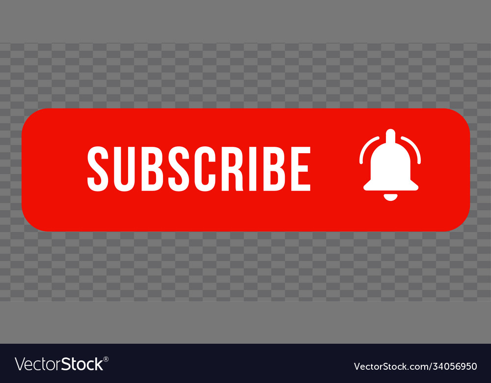 Subscribe - button red color with handon vector image Subscribe - button red color with handon