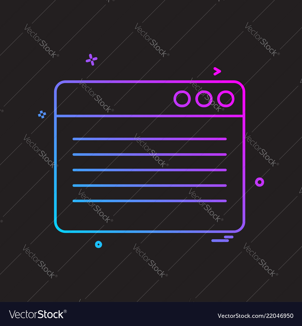 Web layout icon design vector image Web layout icon design