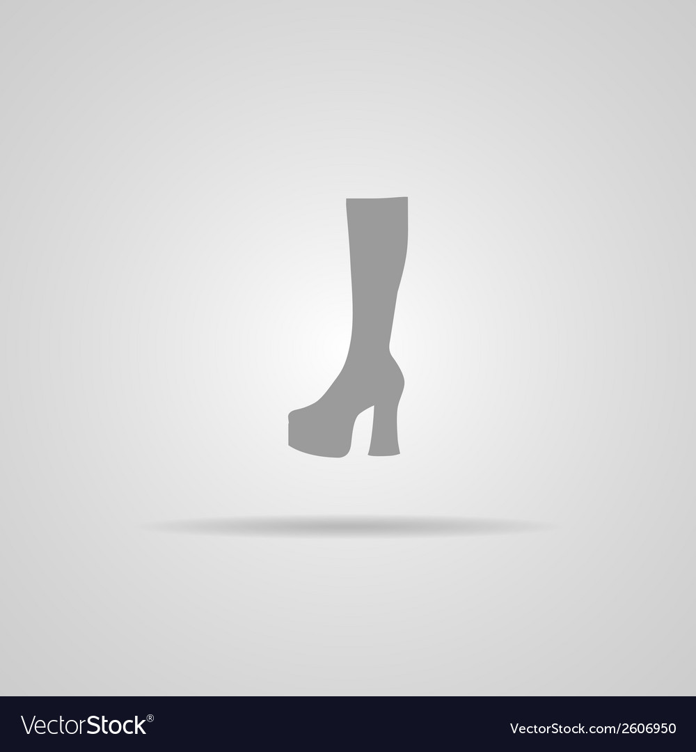 Woman hessian boots icon