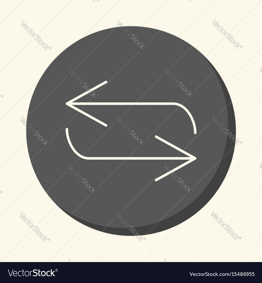 Circular Reverse Arrow Icon - Volume Effect