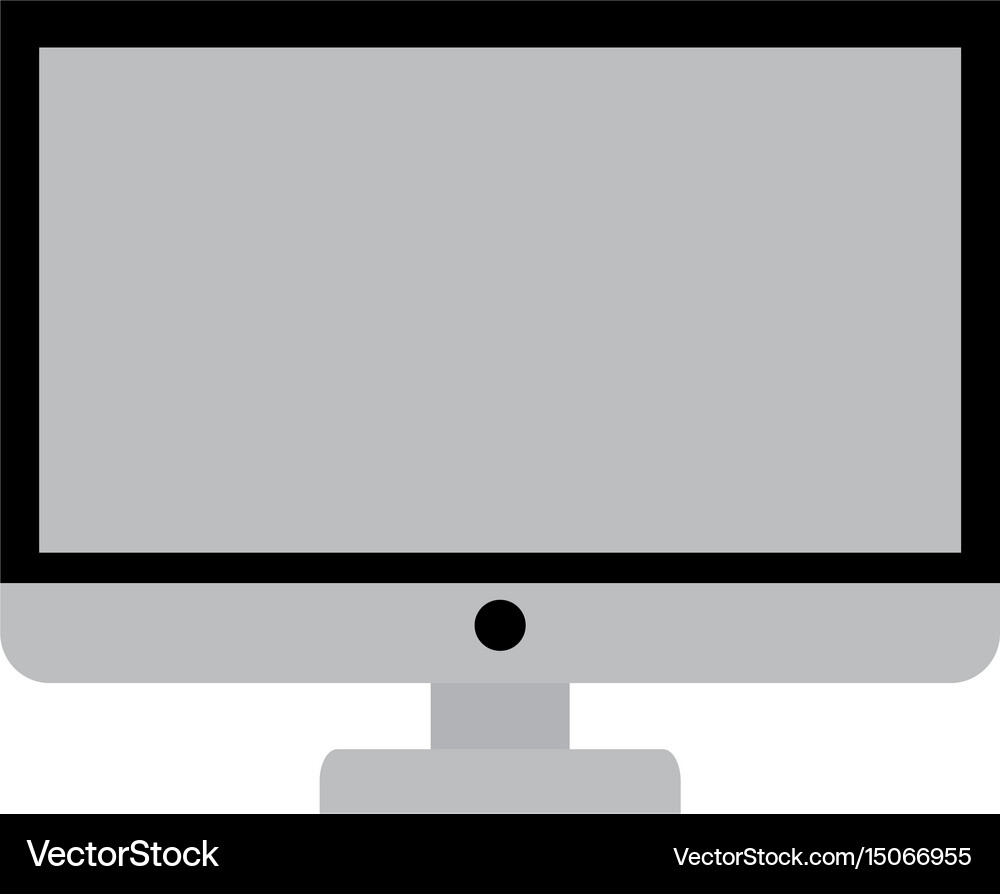 Computer desktop isolated icon Royalty Free Vector Image