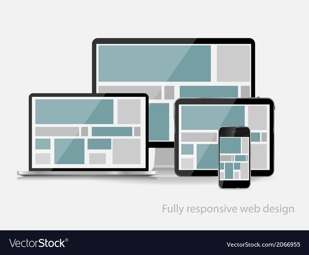 Fully responsive web design concept