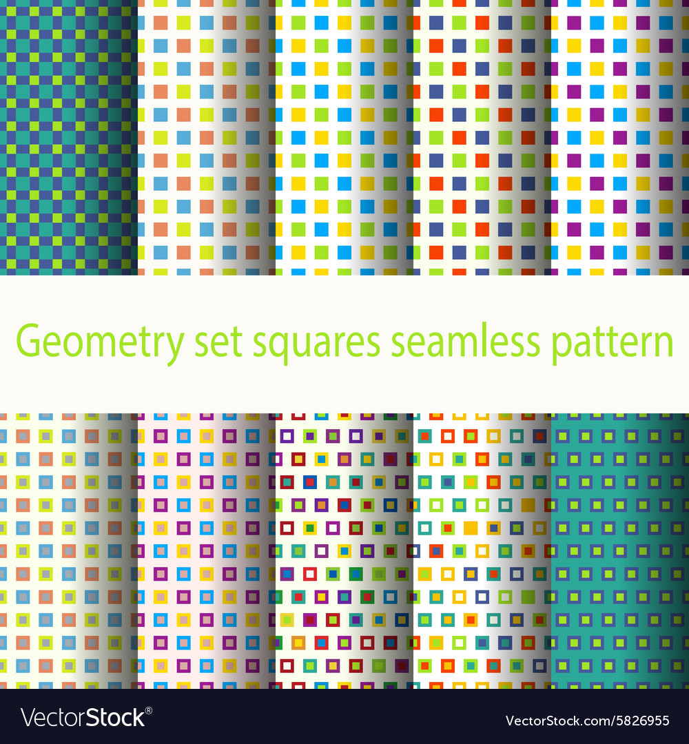 Geometry set squares seamless pattern
