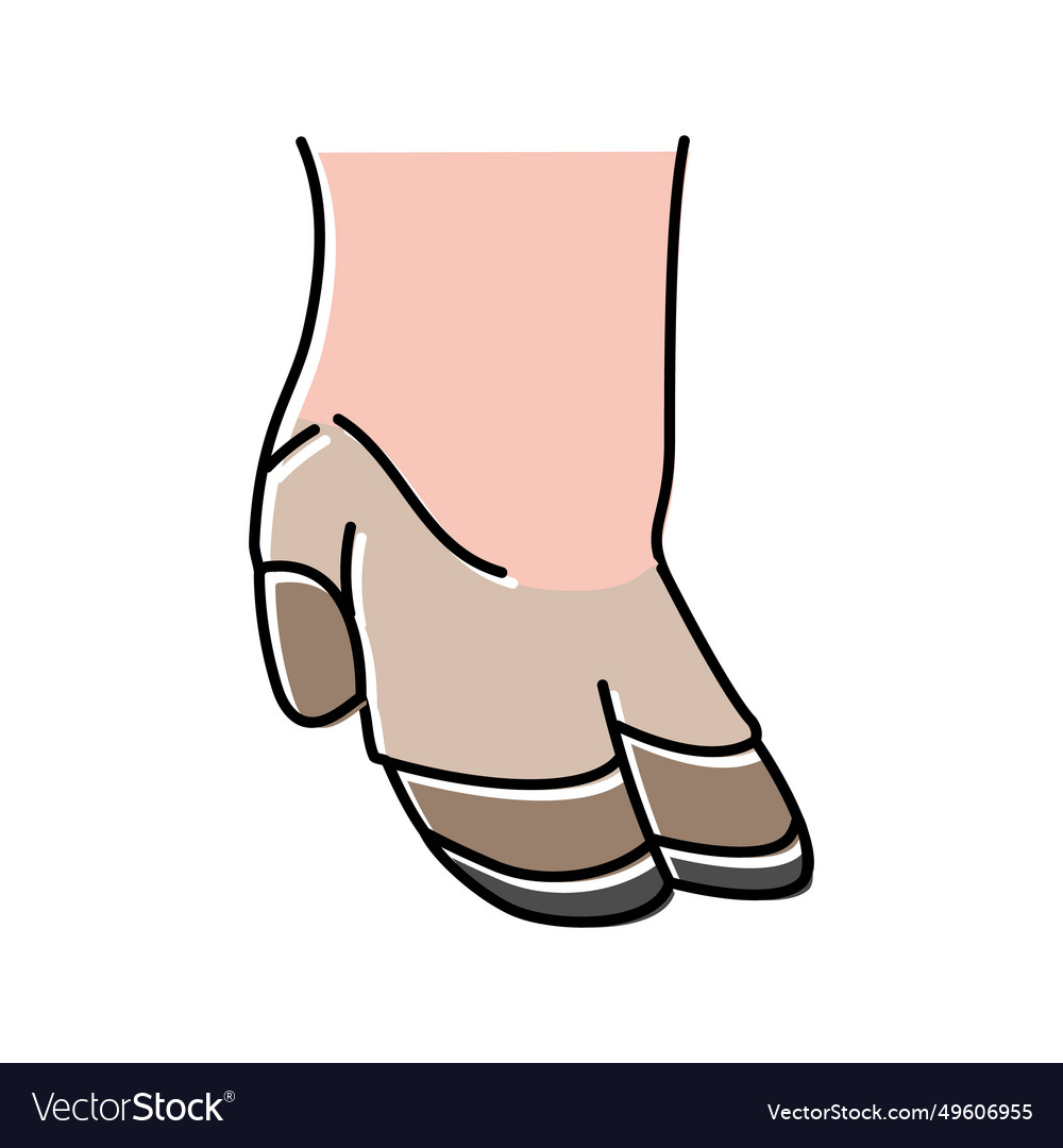 Hoof pig animal color icon
