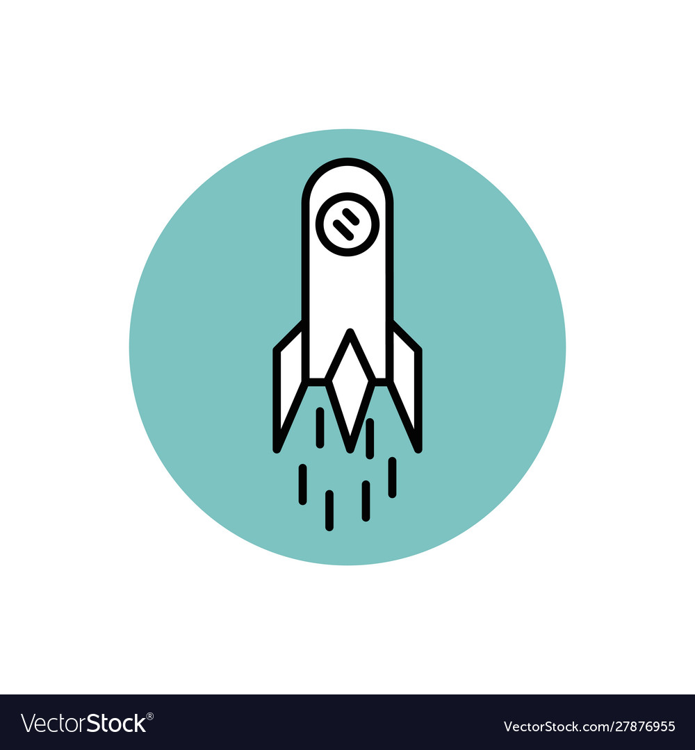 Isolated rocket icon block design
