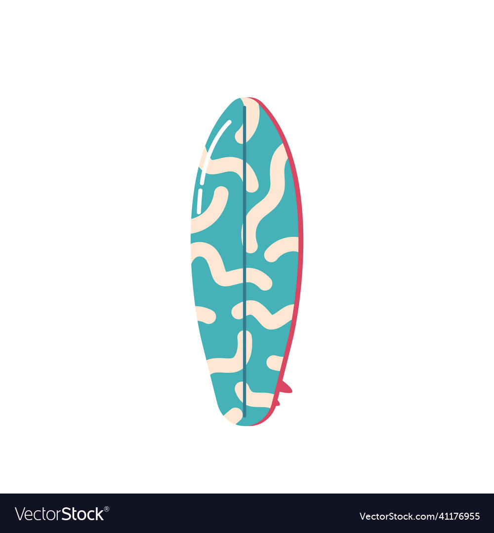 Isolated surfboard with abstract pattern surf vector image Isolated surfboard with abstract pattern surf