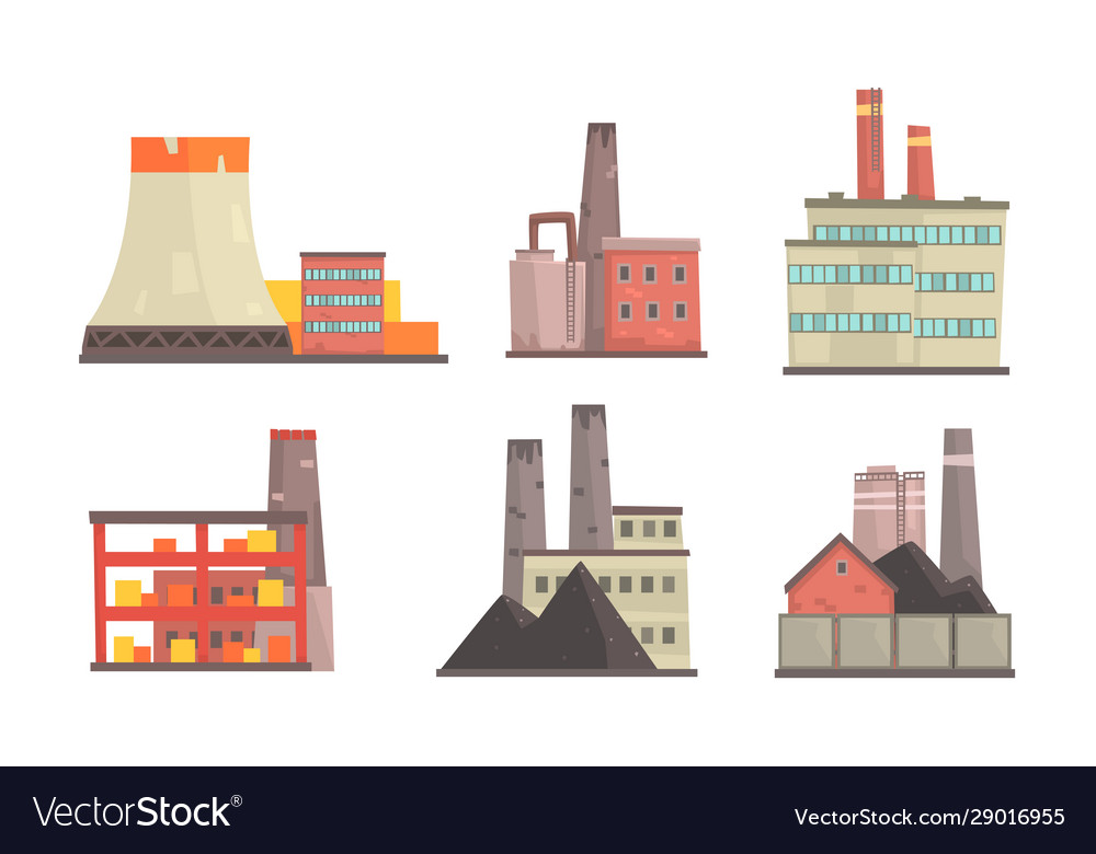 Power plants collection industrial manufactory