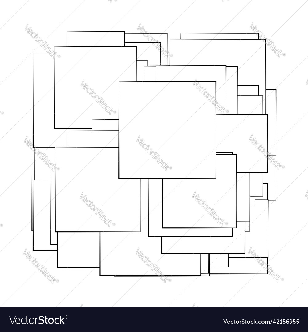 Random rectangles structure composition pattern vector image Random rectangles structure composition pattern