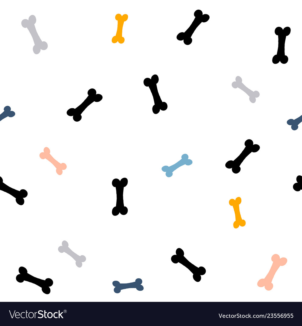 Seamless pattern with colorful bones creative