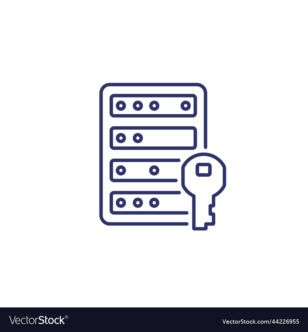 Server and a key line icon
