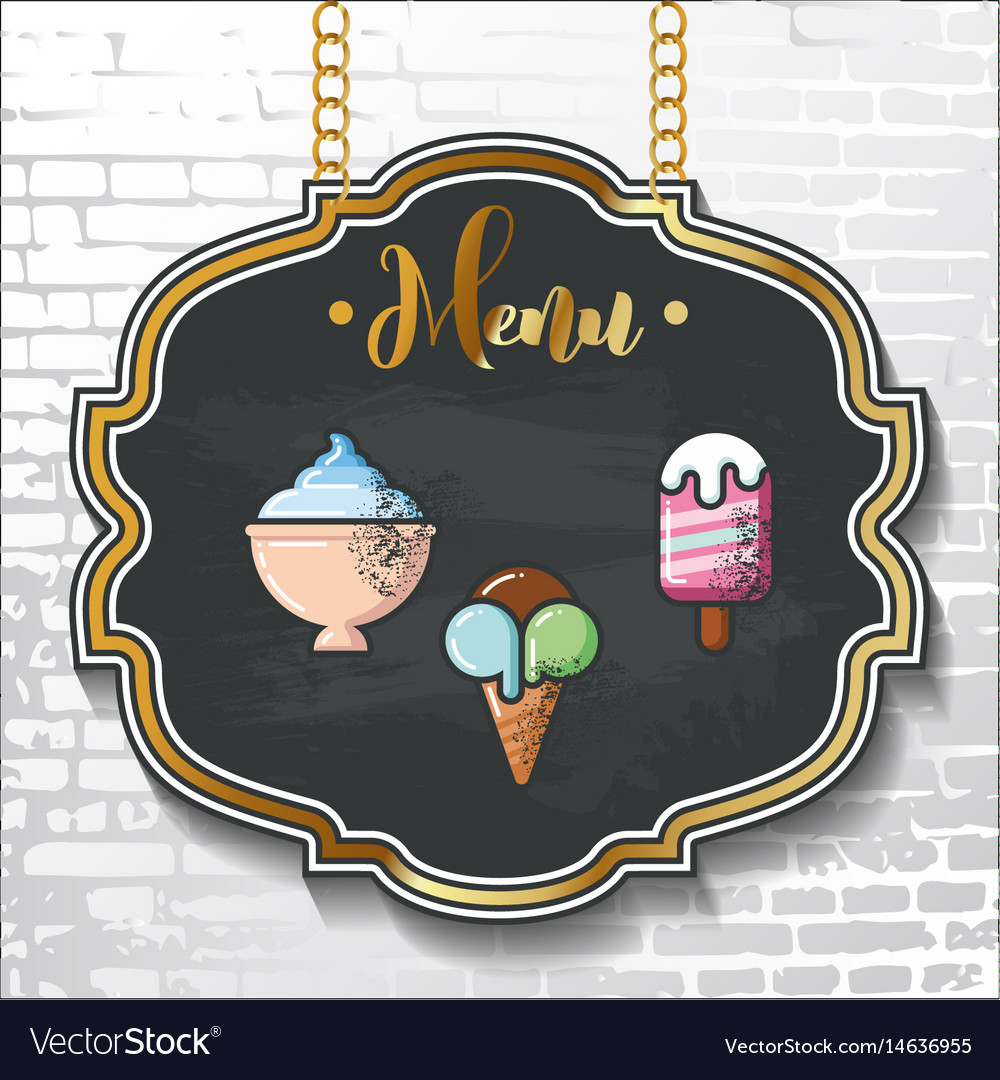 Set design elements chalkboard menu sample