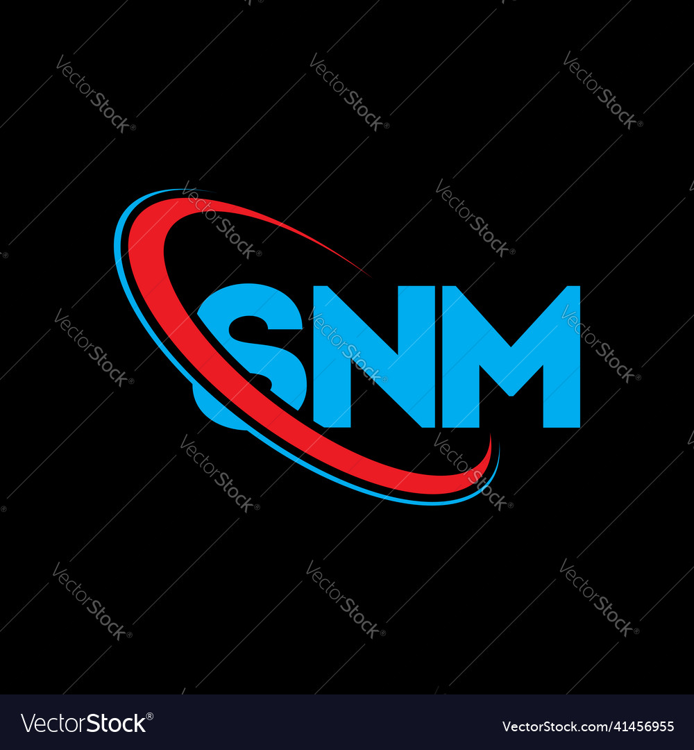 Snm logo letter design Royalty Free Vector Image