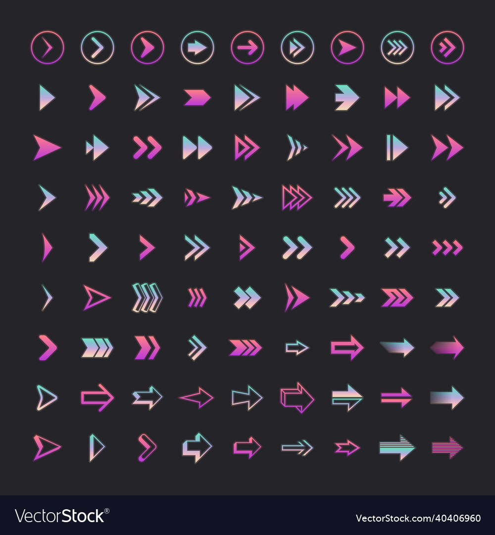 Arrow and cursor icons Vector Image Arrow and cursor icons