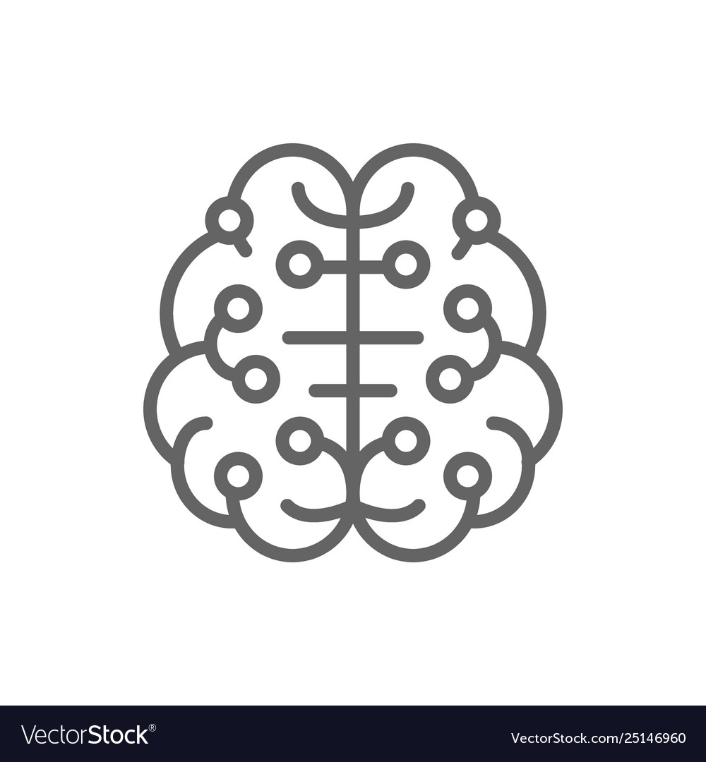 Artificial intelligence brain connected Vector Image Artificial intelligence brain connected