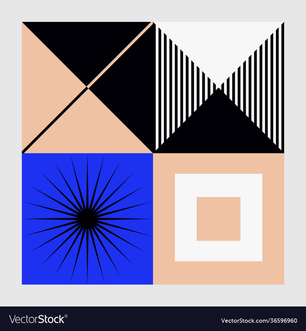 Brutalism design abstract pattern vector image Brutalism design abstract pattern