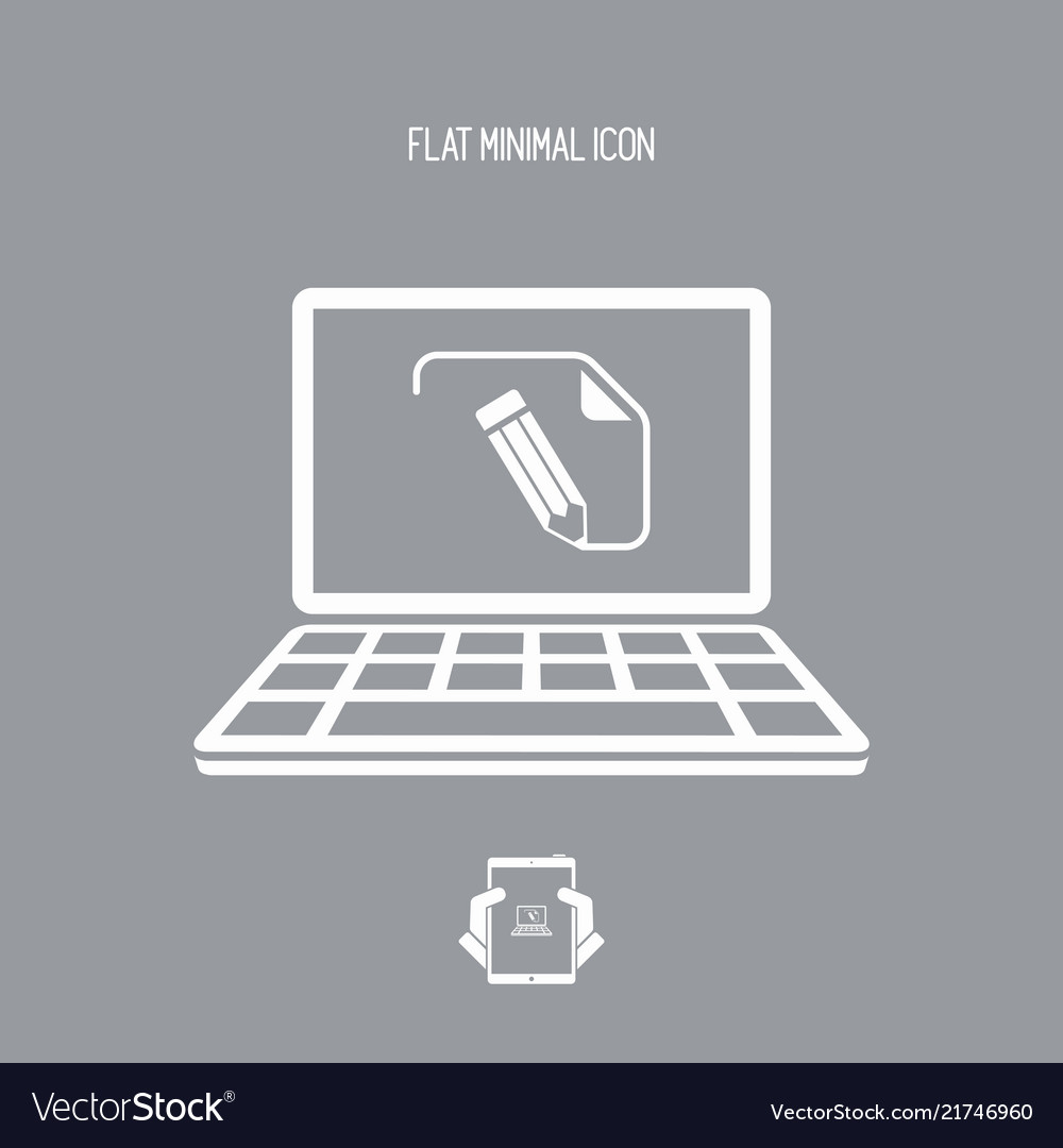 Customized document project - flat icon vector image Customized document project - flat icon
