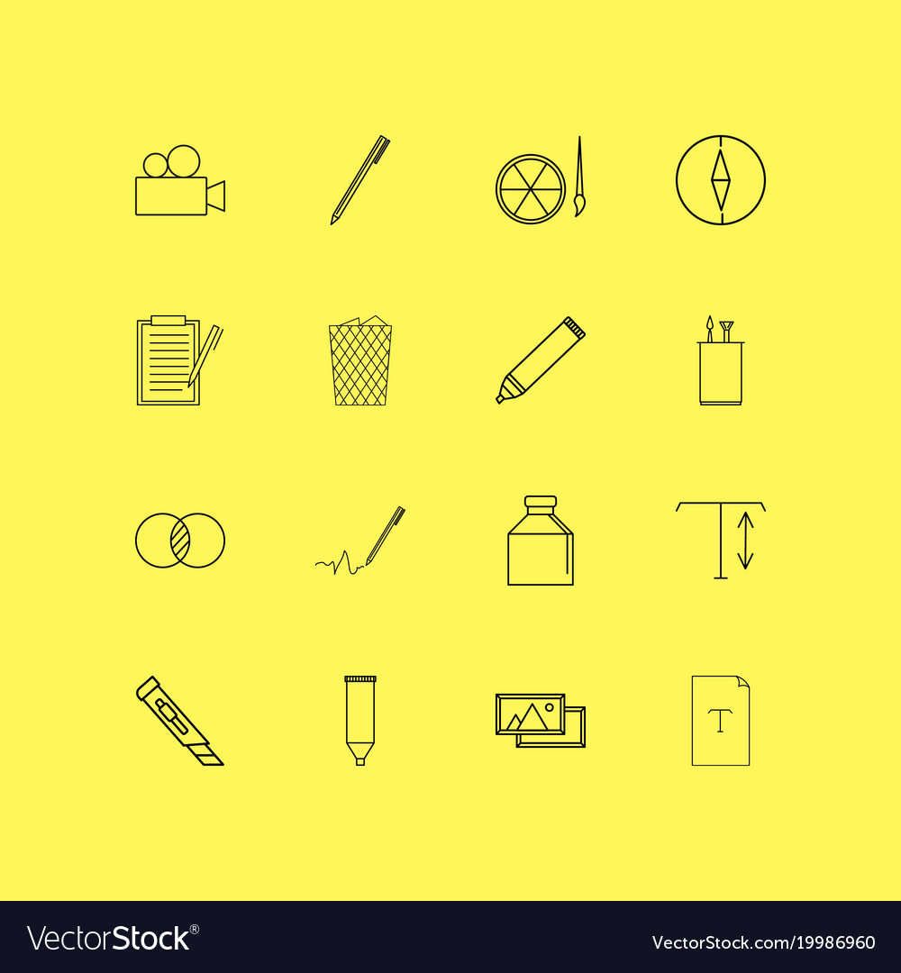 Design-Elemente lineare Ikone Set einfache Umriss