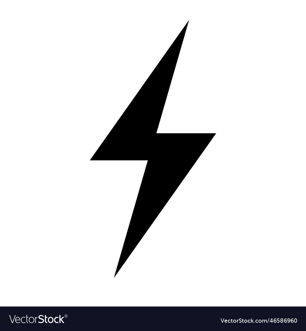 Electricity silhouette icon or lightning icon Vector Image