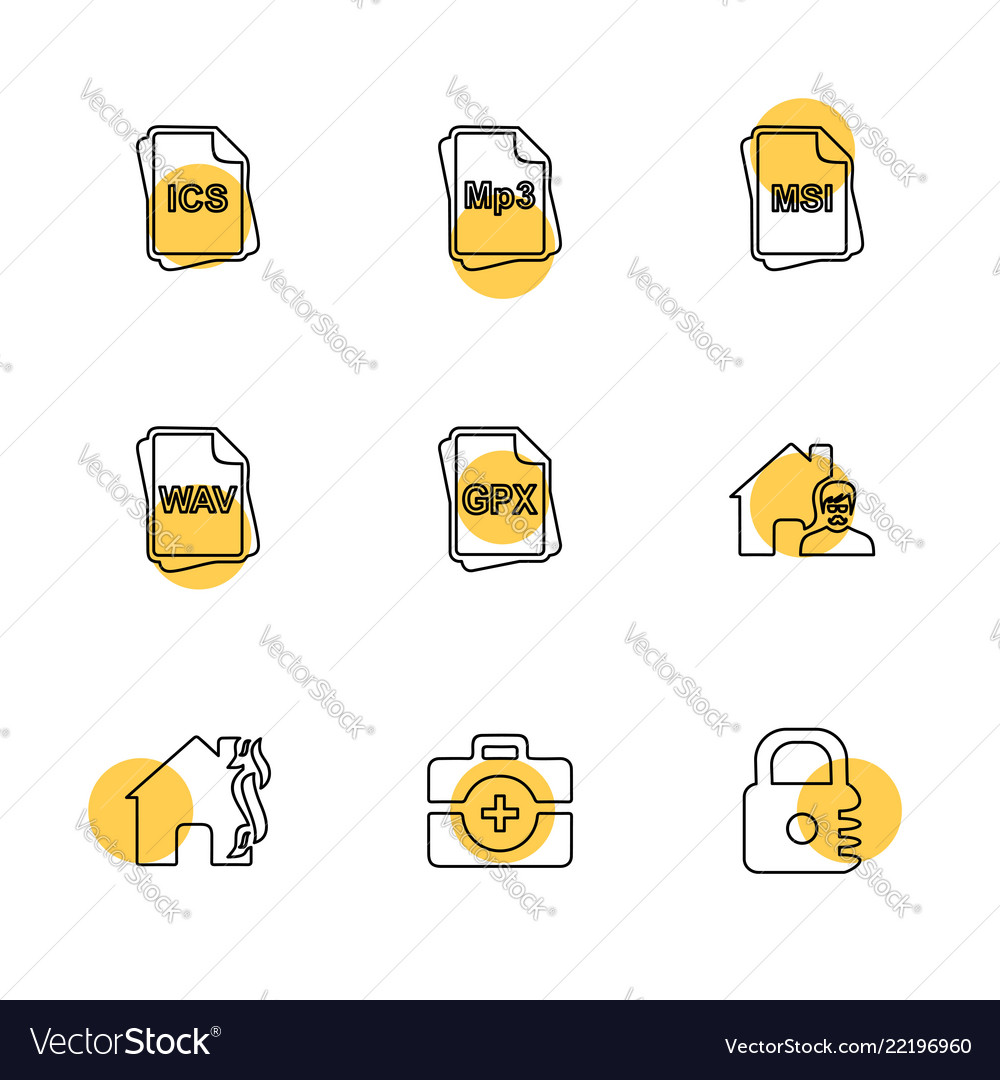 File type files documents eps icons set