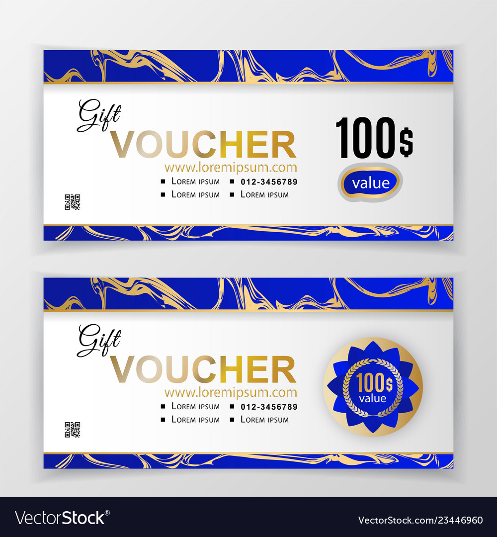 Gift voucher template universal flyer Royalty Free Vector