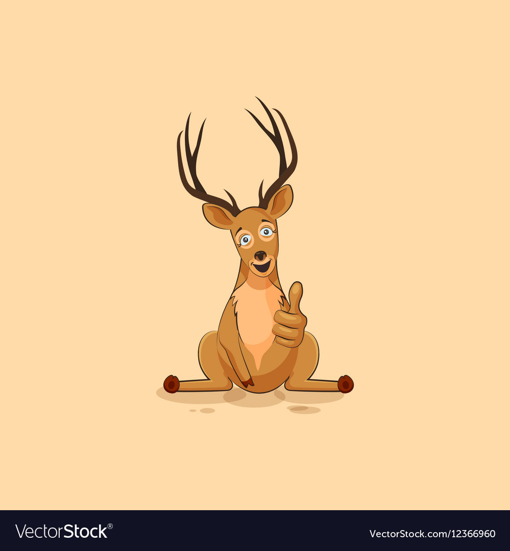 Isolated emoji character cartoon deer