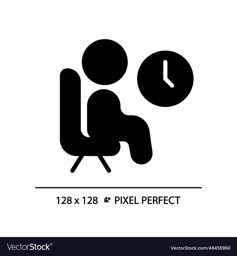 Lounge pixel perfect black glyph icon