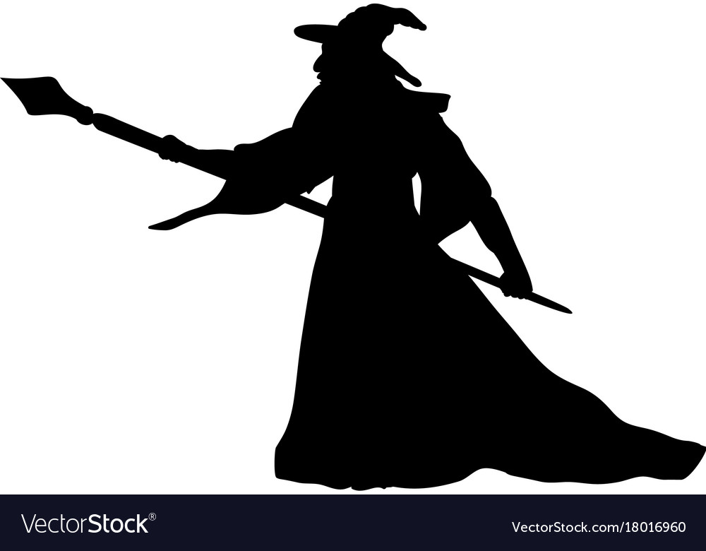 Download Magician wizard character silhouette fantasy Vector Image