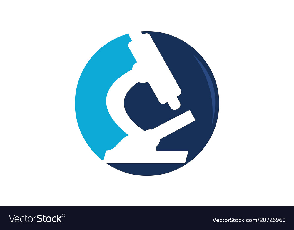 Microscope and flask vector image Microscope and flask