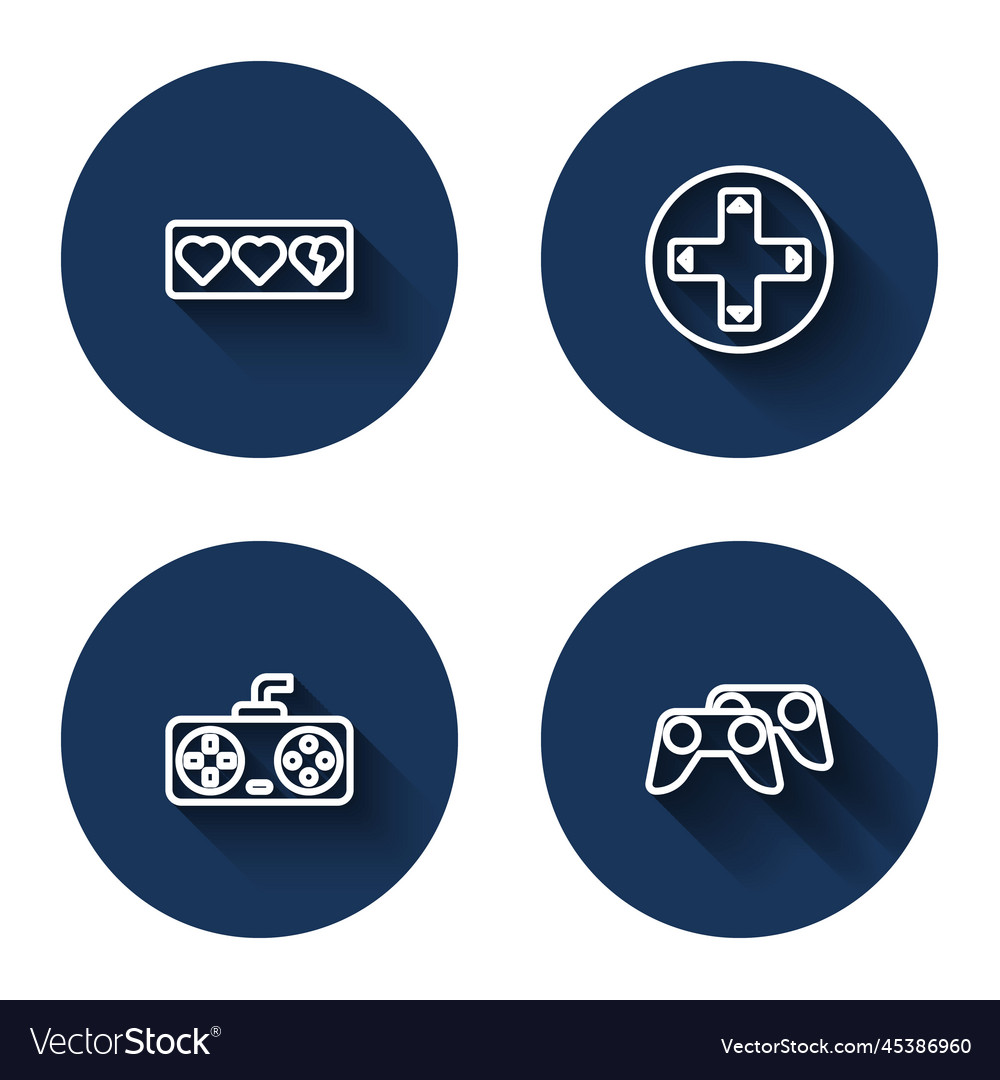 Set line game life bar controller or joystick