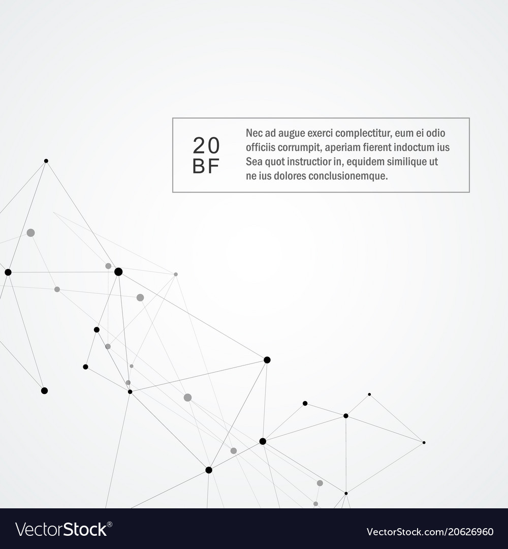 Technology background with connected line and dots vector image Technology background with connected line and dots