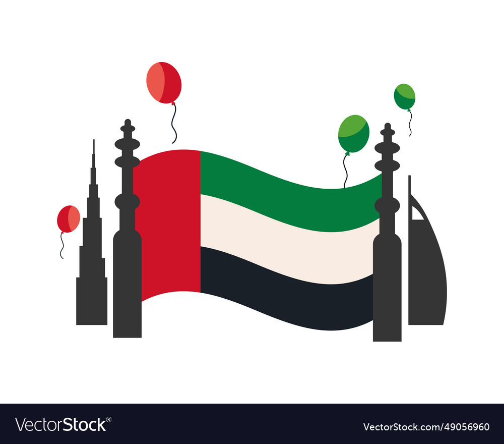 Uae national day celebration Royalty Free Vector Image