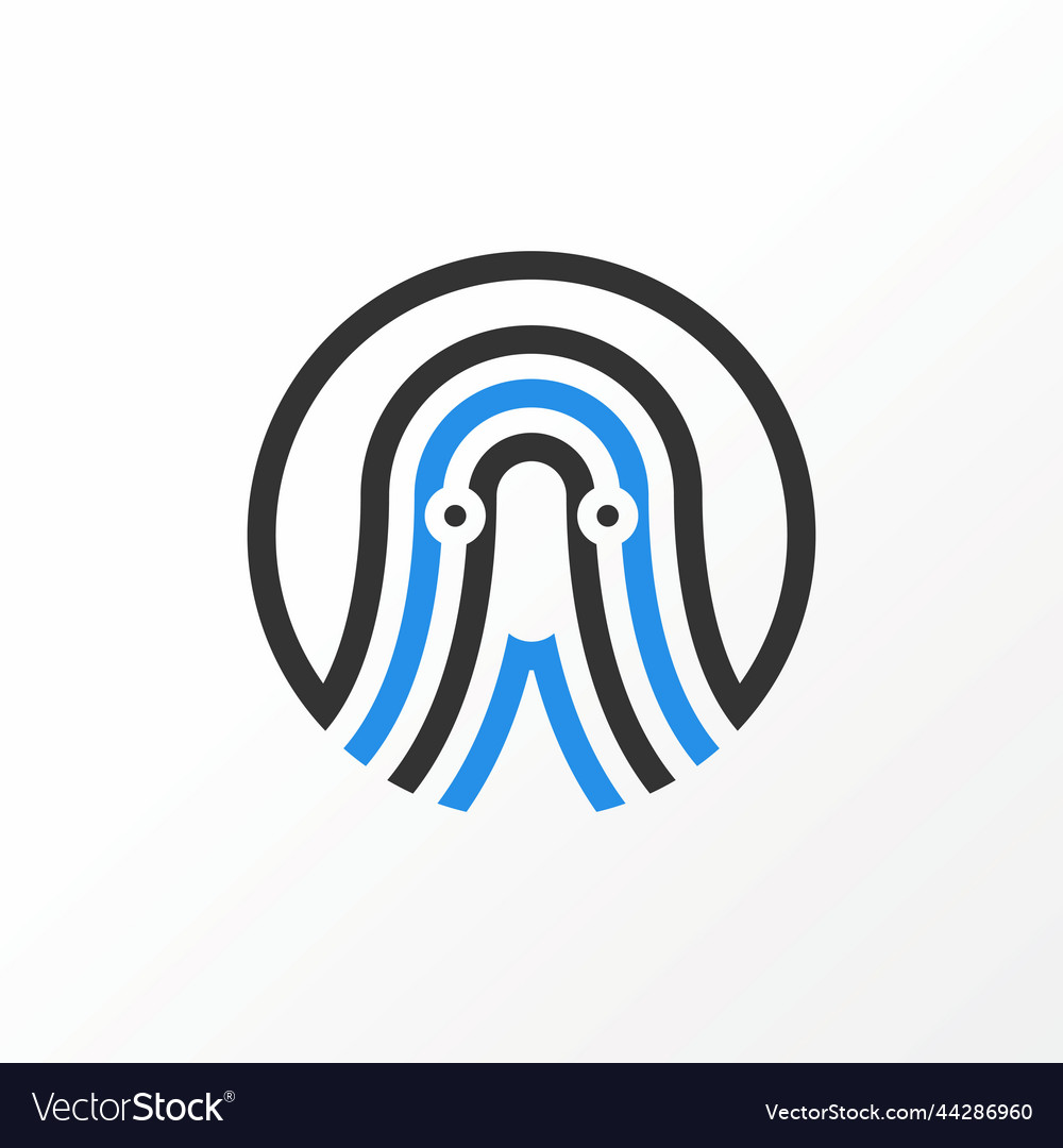 Unique scary ghost in line with tech or network vector image Unique scary ghost in line with tech or network