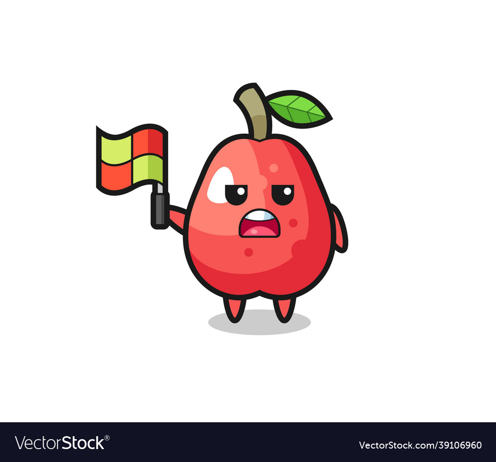 Water apple character as line judge putting