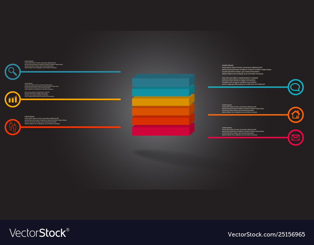 3d infographic template with embossed cube Vector Image 3d infographic template with embossed cube
