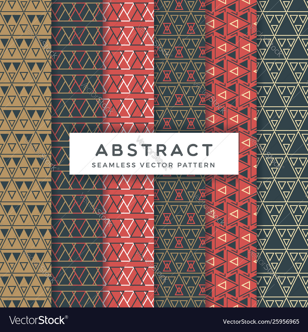 Abstract triangle seamless patterns vector image Abstract triangle seamless patterns