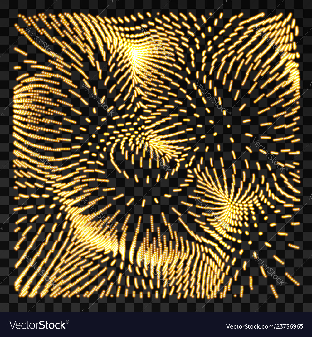 Array particles 3d technology style glowing points vector image Array particles 3d technology style glowing points