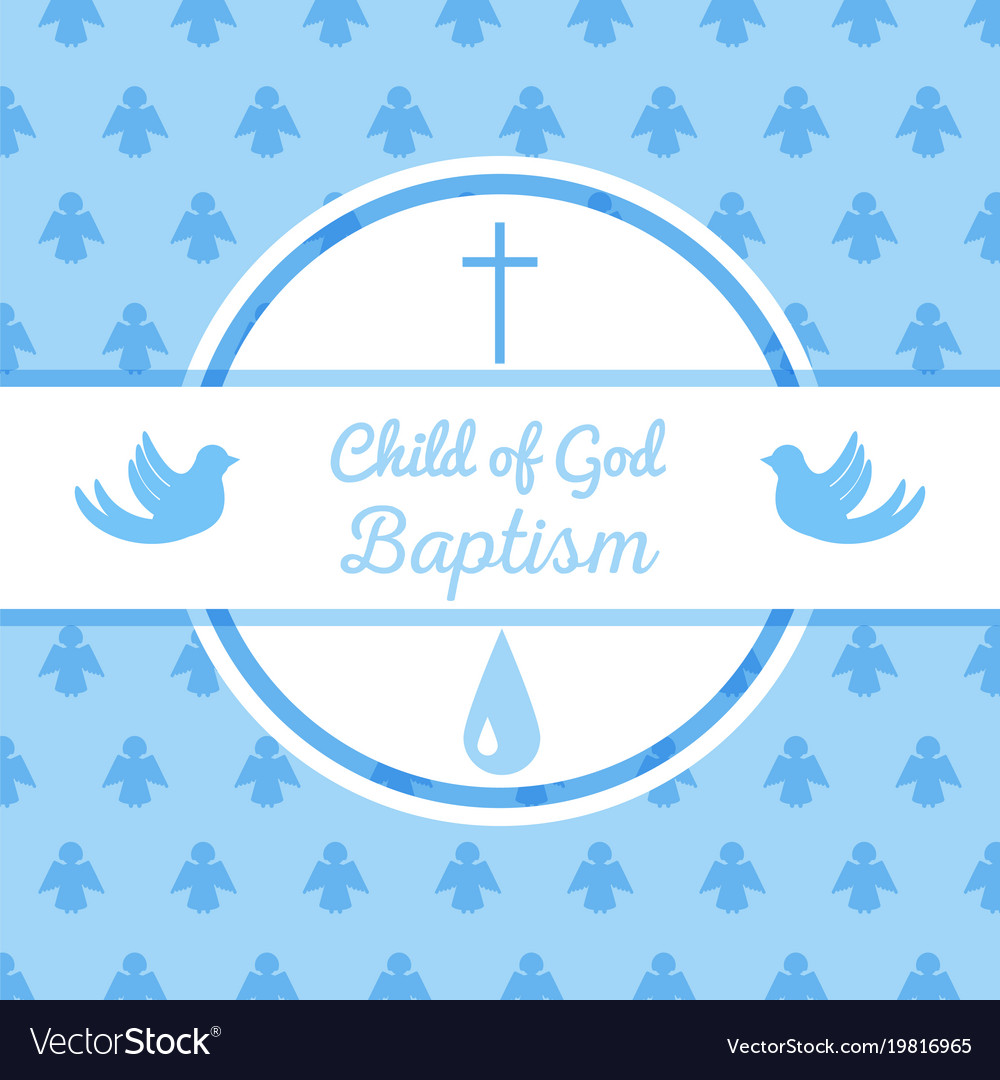 Baptism invitation template Royalty Free Vector Image