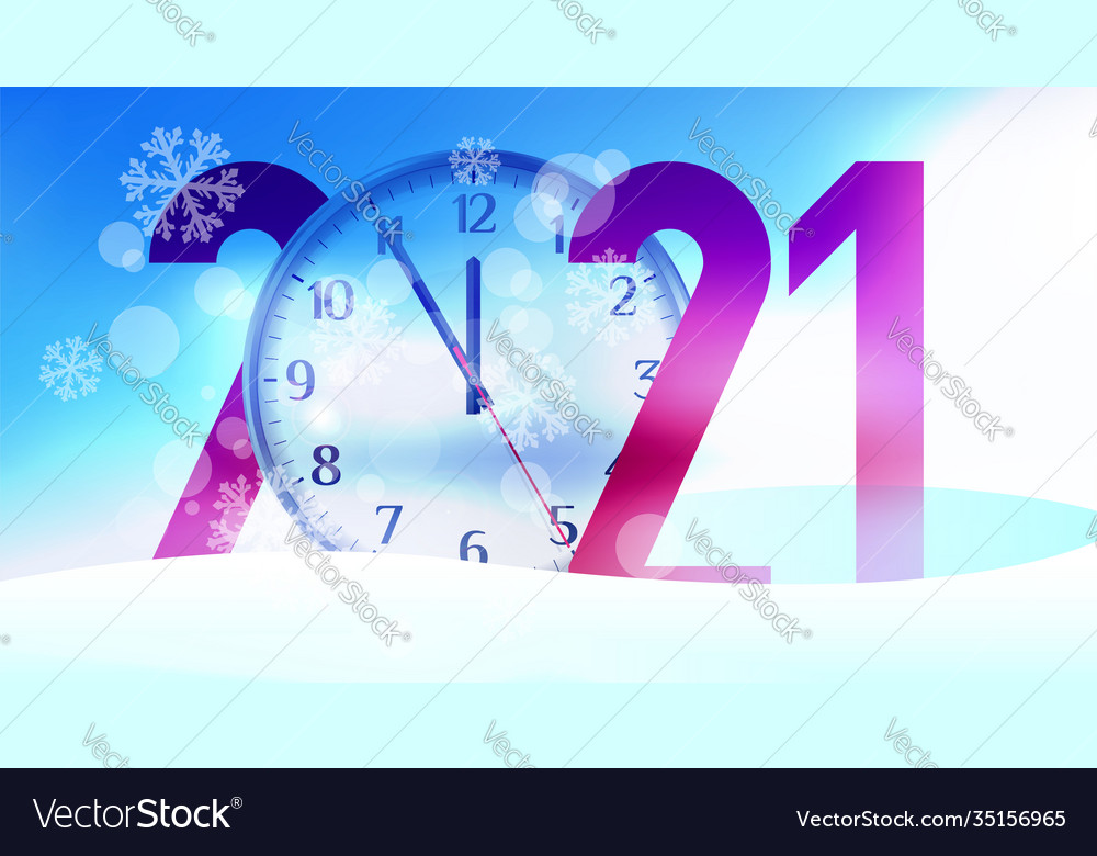 Big numbers 2021 in snow drifts 3d realistic Vector Image Big numbers 2021 in snow drifts 3d realistic