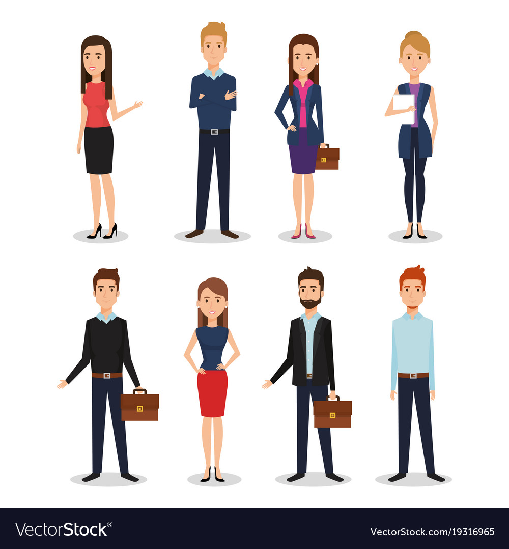 Business people group avatars characters Vector Image