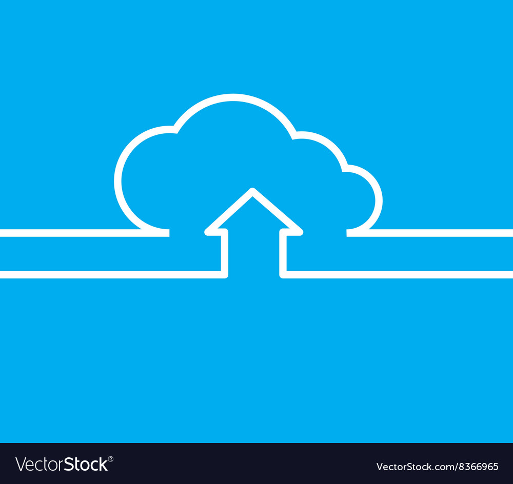 Cloud with white lines and arrows the same